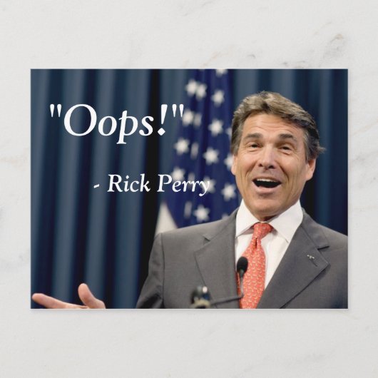 Hoppla! - Rick Perry Postkarte (Vorderseite)