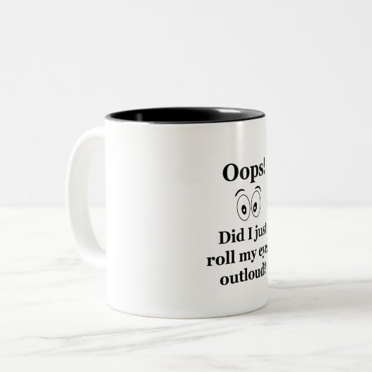 Hoppla! Zweifarbige Tasse (Vorderseite Links)