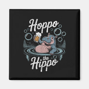 Hoppo Hippo Bier Bubbles Hippo Spaß Magnet