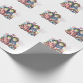 "Hoppy" 4. Juli Independence Day Frogs Design Geschenkpapier (Ecke)