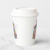 "Hoppy" 4. Juli Independence Day Frogs Design Pappbecher (Links)