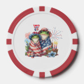 "Hoppy" 4. Juli Independence Day Frogs Design Pokerchips (Vorderseite)