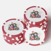 "Hoppy" 4. Juli Independence Day Frogs Design Pokerchips (Stapel)