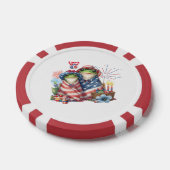 "Hoppy" 4. Juli Independence Day Frogs Design Pokerchips (Einzeln)