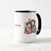 "Hoppy" 4. Juli Independence Day Frogs Design Tasse (VorderseiteRechts)