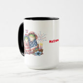 "Hoppy" 4. Juli Independence Day Frogs Design Tasse (Vorderseite Links)