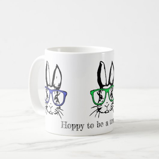 Hoppy als Lehrer-Tasse Kaffeetasse (Vorderseite Links)
