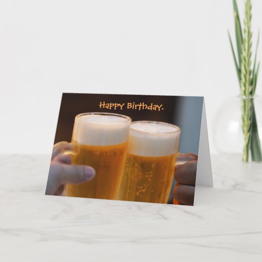 Hoppy Beerthday Beer Birthday Card Karte (Vorderseite)