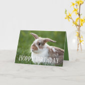 Hoppy Birthday Bunny Karte (Gelbe Blume)