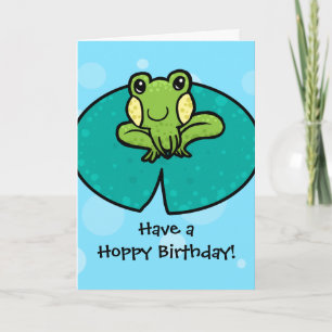 Hoppy Birthday frog birthday card Karte