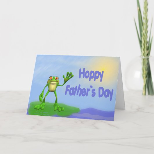Hoppy Birthday Frog Karte (Vorderseite)
