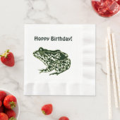 Hoppy Birthday Frog Serviette (Beispiel)