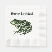 Hoppy Birthday Frog Serviette (Vorderseite)