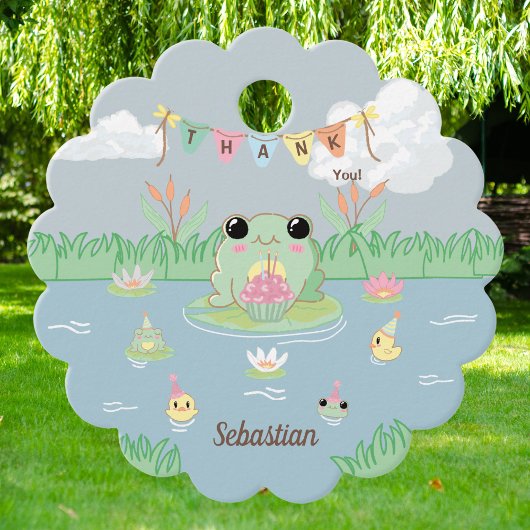 Hoppy Birthday Frog Thank You Geschenkanhänger