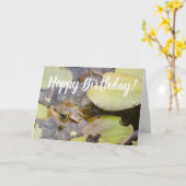 Hoppy Birthday Funny Frog Karte (Gelbe Blume)