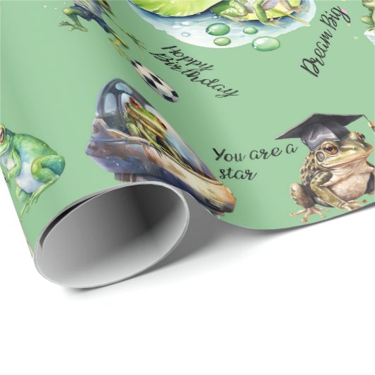 Hoppy Birthday Geschenkpapier (Rolleneckpunkt)