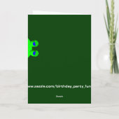 Hoppy Birthday Karte (Rückseite)