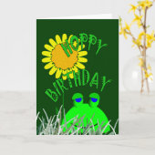 Hoppy Birthday Karte (Gelbe Blume)