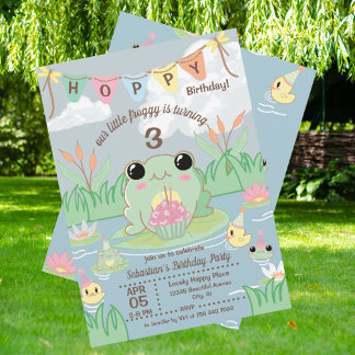 Hoppy Birthday Kinderparty-Einladung Einladung