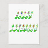 HOPPY BIRTHDAY POSTKARTE (Vorderseite)