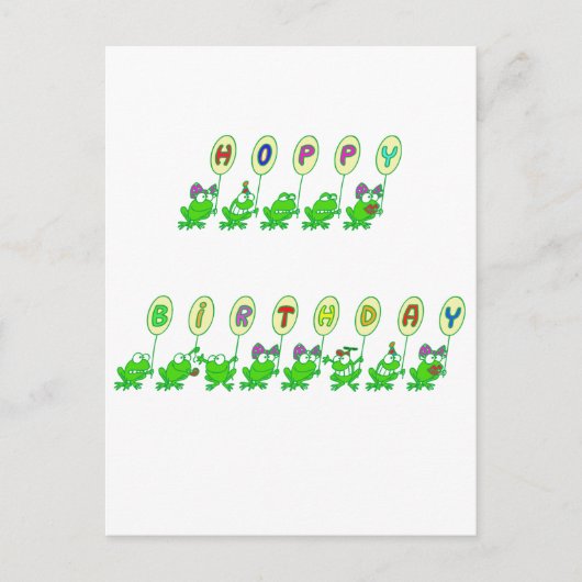 HOPPY BIRTHDAY POSTKARTE (Vorderseite)