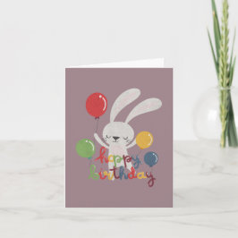 Hoppy Birthday Rabbit Pun Karte