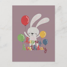 Hoppy Birthday Rabbit Pun Postkarte
