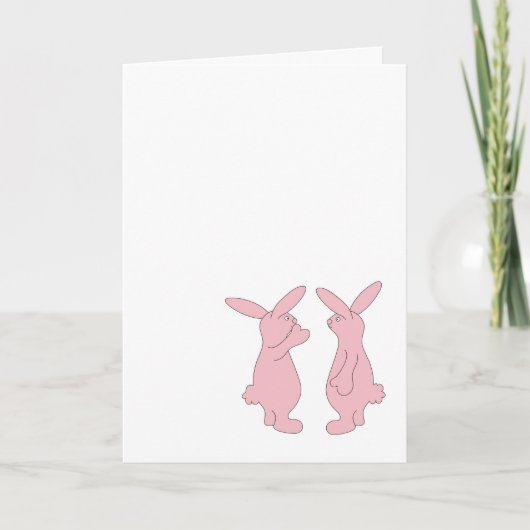 Hoppy Birthday Rabbits Karte (Vorderseite)