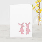 Hoppy Birthday Rabbits Karte (Gelbe Blume)