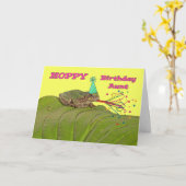 Hoppy Birthday Tante, Frosch Geburtstagsparty Karte (Gelbe Blume)