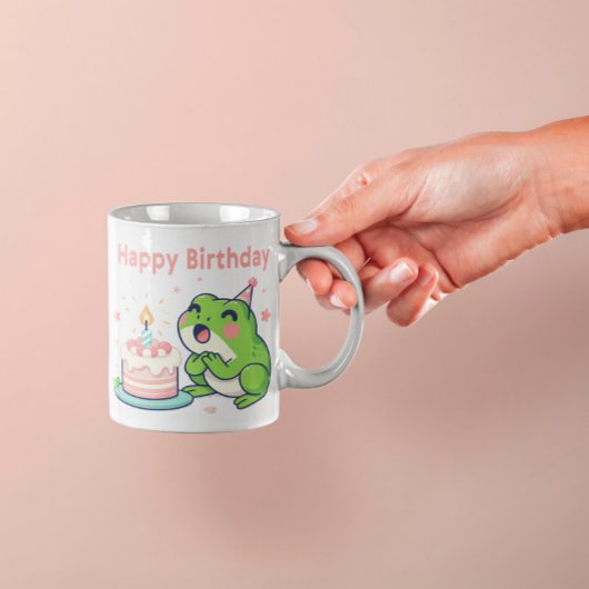 Hoppy Birthday wünscht: Adorable Frosch-Tasse Kaffeetasse