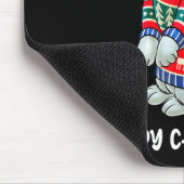 Hoppy Christmas Bunny Christmas Sweater Rabbit Mousepad (Ecke)