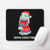 Hoppy Christmas Bunny Christmas Sweater Rabbit Mousepad (Mit Mouse)