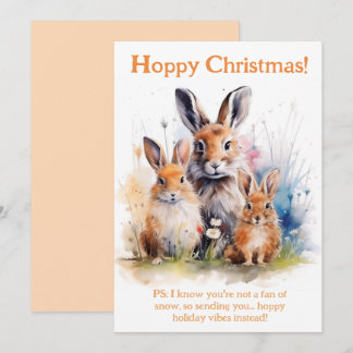 Hoppy Christmas Wünsche mit Bunny Cheer Feiertagskarte
