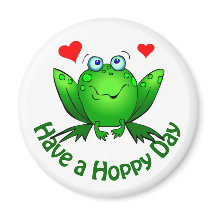 Hoppy Day Niedlich Green Frog w Hearts