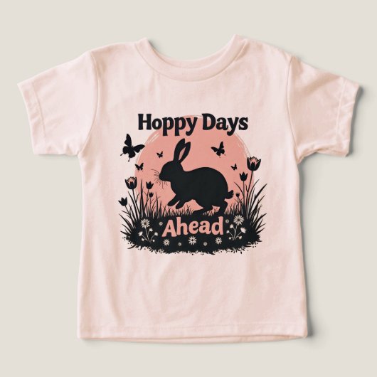 Hoppy Days Ahead Cute Easter Bunny Spring Rabbit (Design Vorderseite)