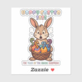 Hoppy Easter 2025: The Year of the Snake Surprise! Aufkleber (Blatt)