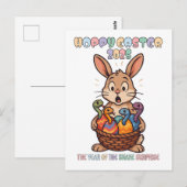 Hoppy Easter 2025: The Year of the Snake Surprise! Postkarte (Vorne/Hinten)