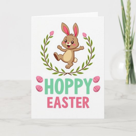Hoppy Easter Animal Friend Card Karte (Vorderseite)