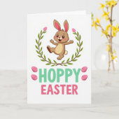 Hoppy Easter Animal Friend Card Karte (Gelbe Blume)