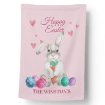 HOPPY EASTER Aquarellbär mit Ostereiern