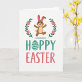 Hoppy Easter Bunny Themed Card Karte (Gelbe Blume)