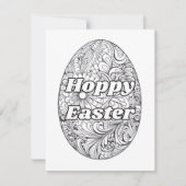 Hoppy Easter DIY Coloring Card Mitteilungskarte (Vorderseite)
