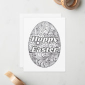 Hoppy Easter DIY Coloring Card Mitteilungskarte (Vorderseite/Rückseite Beispiel)
