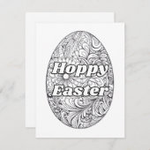 Hoppy Easter DIY Coloring Card Mitteilungskarte (Vorne/Hinten)
