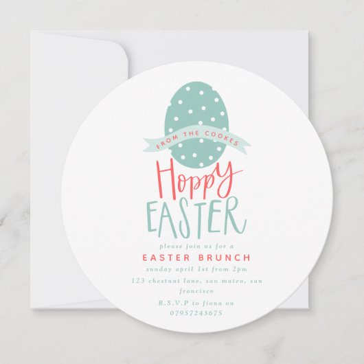 HOPPY EASTER EINLADUNG (Vorderseite)