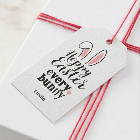 Hoppy Easter Every Bunny Custom Name Geschenkanhänger