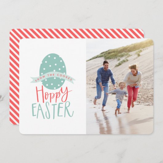 HOPPY EASTER FEIERTAGSKARTE (Vorne/Hinten)