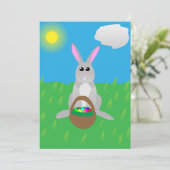 Hoppy Easter! Flat Feiertagskarte (Stehend Vorderseite)