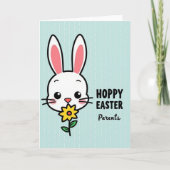 Hoppy Easter Parents Rabbit Card Karte (Vorderseite)